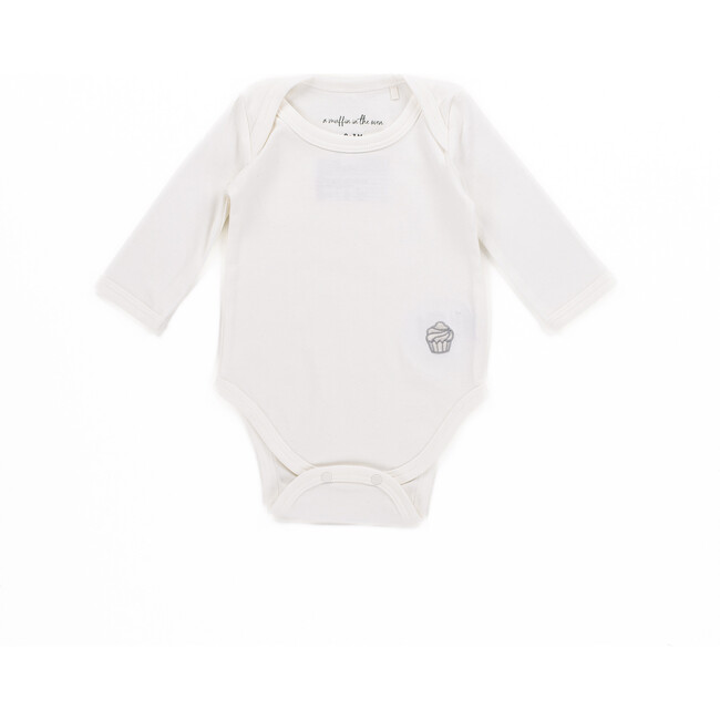 The Muffin Onesie with Long Sleeves, Muffin White