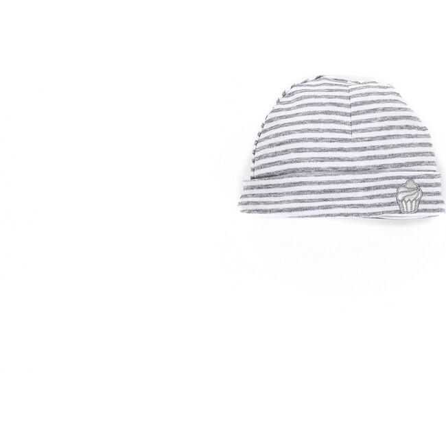 The Muffin Playsuit Set, Heather Grey Stripe - Rompers - 6