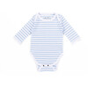 The Muffin Onesie with Long Sleeves, Blue Stripes - Onesies - 1 - thumbnail