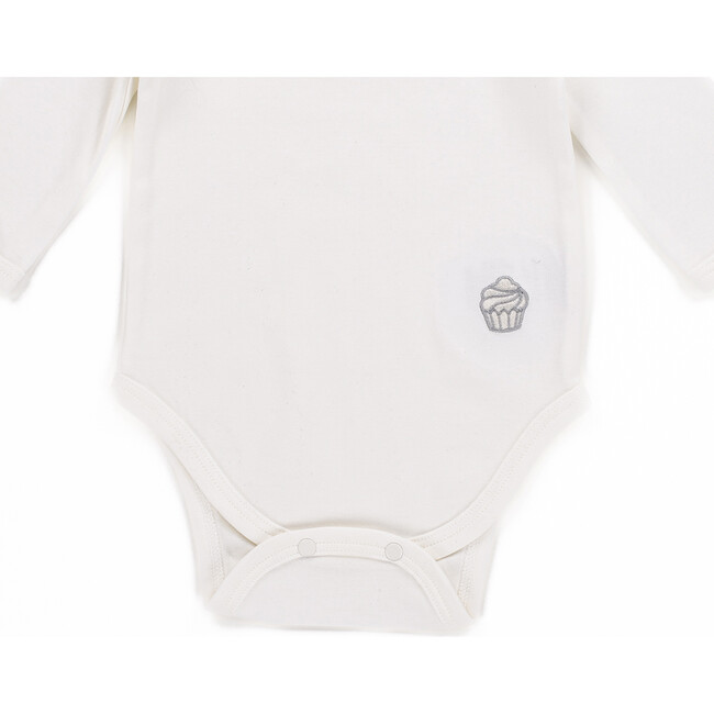 The Muffin Onesie with Long Sleeves, Muffin White - Onesies - 3