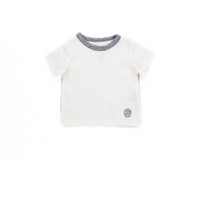 The Muffin Lullaby Top with Short Sleeves, Muffin White