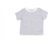 The Muffin Lullaby Top with Short Sleeves, Heather Grey Stripe - Pajamas - 1 - thumbnail