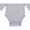 The Muffin Onesie with Long Sleeves, Heather Grey - Onesies - 3