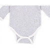 The Muffin Onesie with Long Sleeves, Heather Grey Stripe - Onesies - 3 - thumbnail