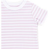 The Muffin Lullaby Top with Short Sleeves, Pink Stripes - Pajamas - 2