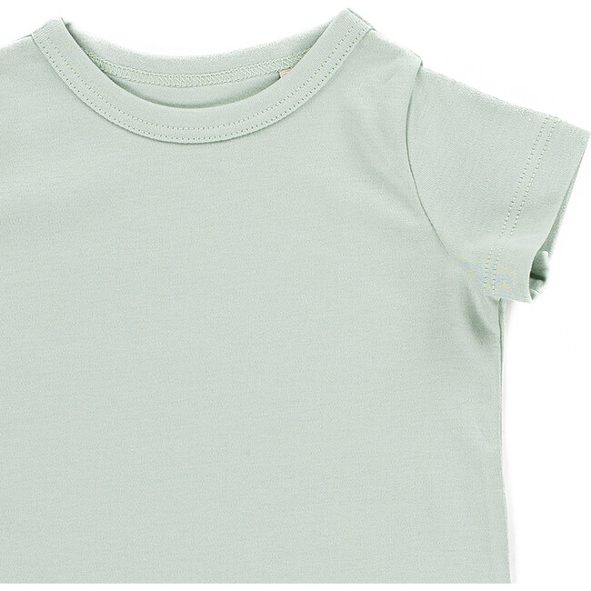The Muffin Lullaby Top with Short Sleeves, Muffin Green - Pajamas - 2