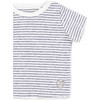 The Muffin Lullaby Top with Short Sleeves, Heather Grey Stripe - Pajamas - 2