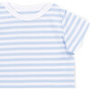 The Muffin Lullaby Top with Short Sleeves, Blue Stripes - Pajamas - 2