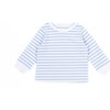 The Muffin Lullaby Top with Long Sleeves, Blue Stripes - Pajamas - 1 - thumbnail