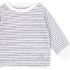 The Muffin Lullaby Top with Long Sleeves, Heather Grey Stripe - Pajamas - 2
