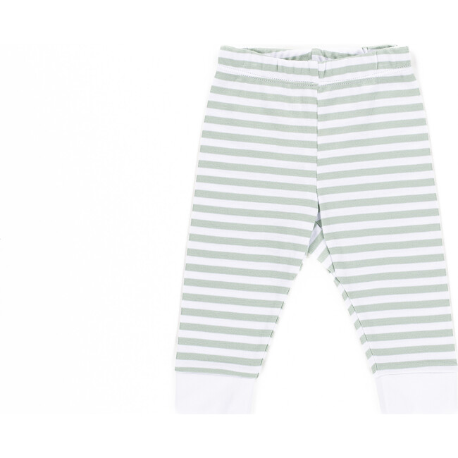 The Muffin Lullaby Bottom in Long, Green Stripes - Pajamas - 1