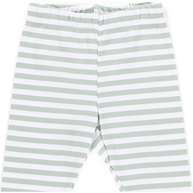 The Muffin Lullaby Bottom in Long, Green Stripes - Pajamas - 2