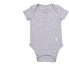 The Muffin Onesie with Short Sleeves, Heather Grey - Onesies - 1 - thumbnail