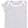 The Muffin Onesie with Short Sleeves, Heather Grey Stripe - Onesies - 2