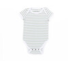 The Muffin Onesie with Short Sleeves, Green Stripes - Onesies - 1 - thumbnail