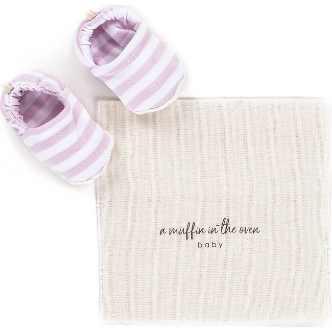 The Muffin First Steps Shoes, Pink Stripes