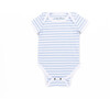 The Muffin Onesie with Short Sleeves, Blue Stripes - Onesies - 1 - thumbnail