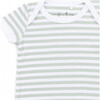 The Muffin Onesie with Short Sleeves, Green Stripes - Onesies - 2