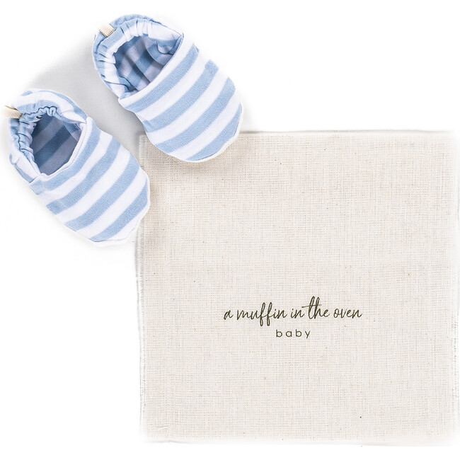 The Muffin First Steps Shoes, Blue Stripes