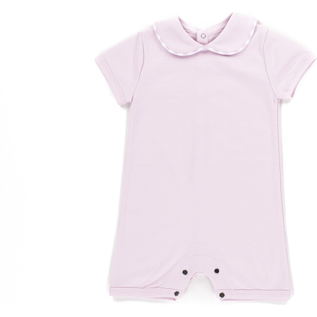 The Muffin Collar Playsuit with Short Sleeves, Muffin Pink