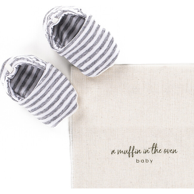 The Muffin First Steps Shoes, Heather Grey Stripe - Other Accessories - 3