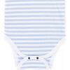 The Muffin Onesie with Short Sleeves, Blue Stripes - Onesies - 3
