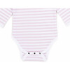 The Muffin Onesie with Long Sleeves, Pink Stripes - Onesies - 3 - thumbnail