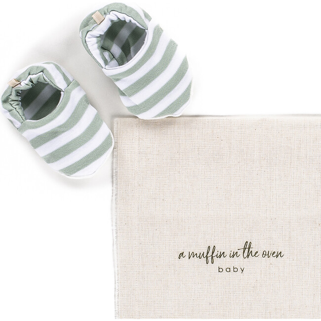 The Muffin First Steps Shoes, Green Stripes - Other Accessories - 3