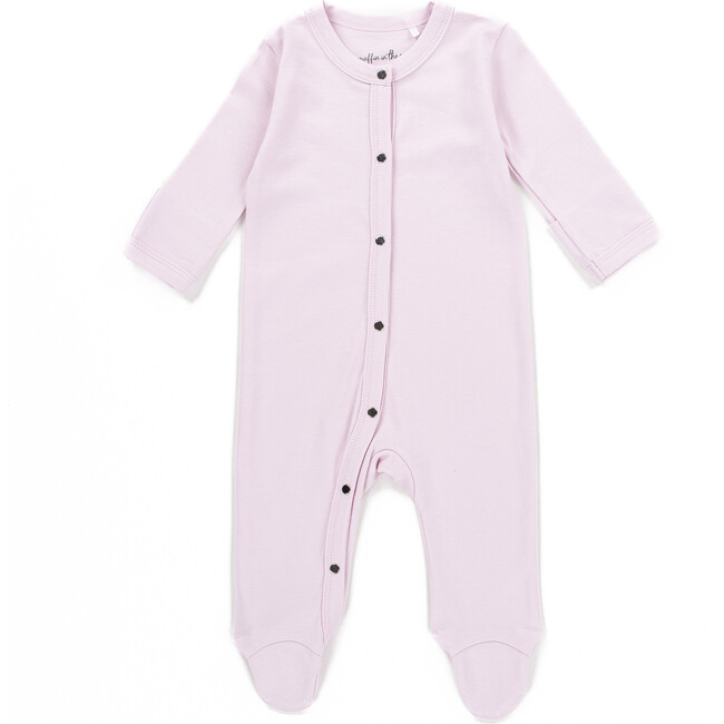 The Muffin Button-Up Playsuit with Long Sleeves, Muffin Pink