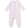 The Muffin Button-Up Playsuit with Long Sleeves, Muffin Pink - Rompers - 1 - thumbnail