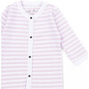 The Muffin Button-Up Playsuit with Long Sleeves, Pink Stripes - Rompers - 3