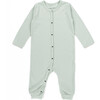 The Muffin Button-Up Playsuit with Long Sleeves, Muffin Green - Rompers - 3