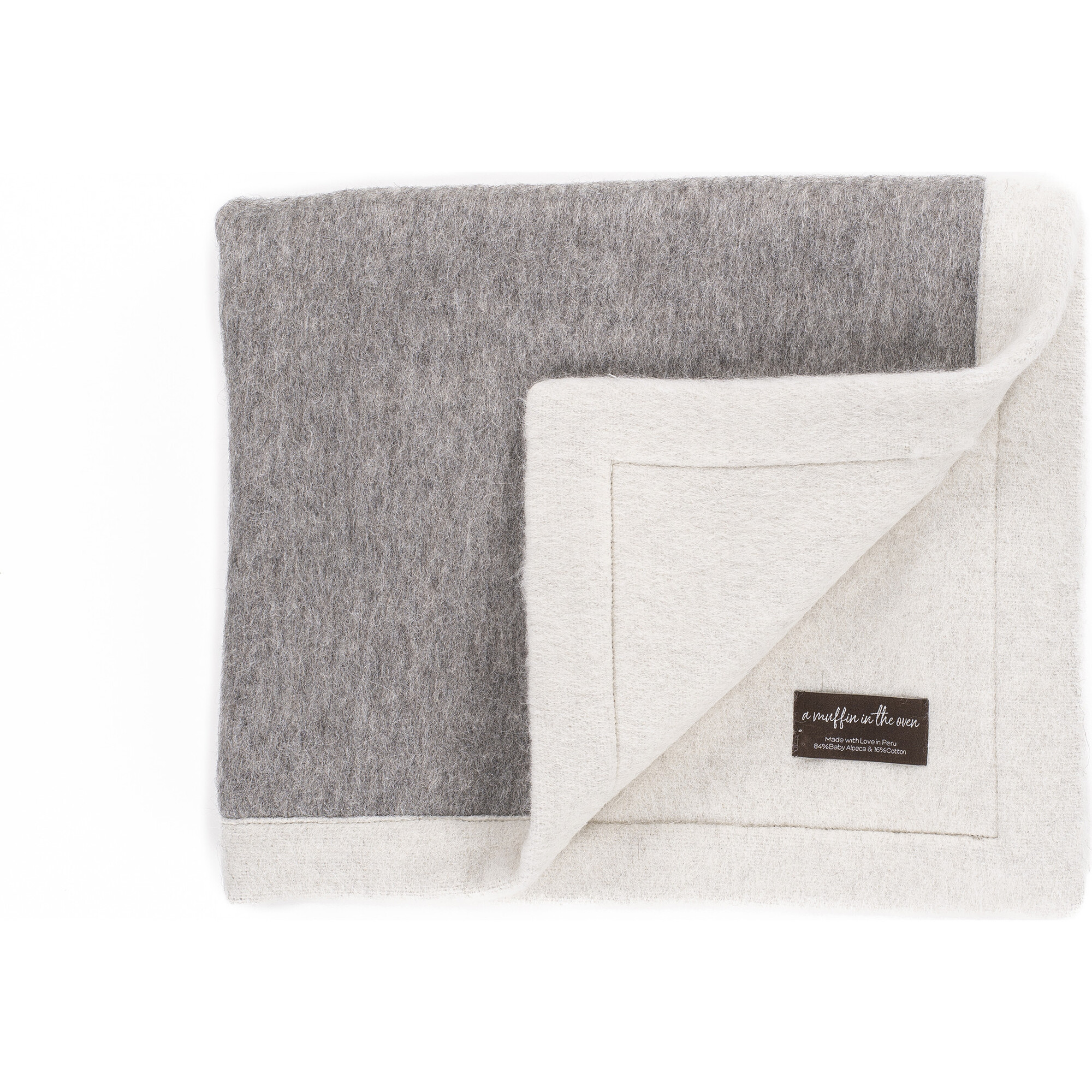 The Muffin Baby Alpaca Blanket, Grey - Blankets - 1