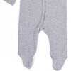 The Muffin Button-Up Playsuit with Long Sleeves, Heather Grey - Rompers - 5