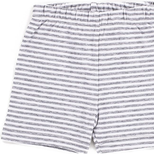 The Muffin Lullaby Bottom in Short, Heather Grey Stripe - Pajamas - 2