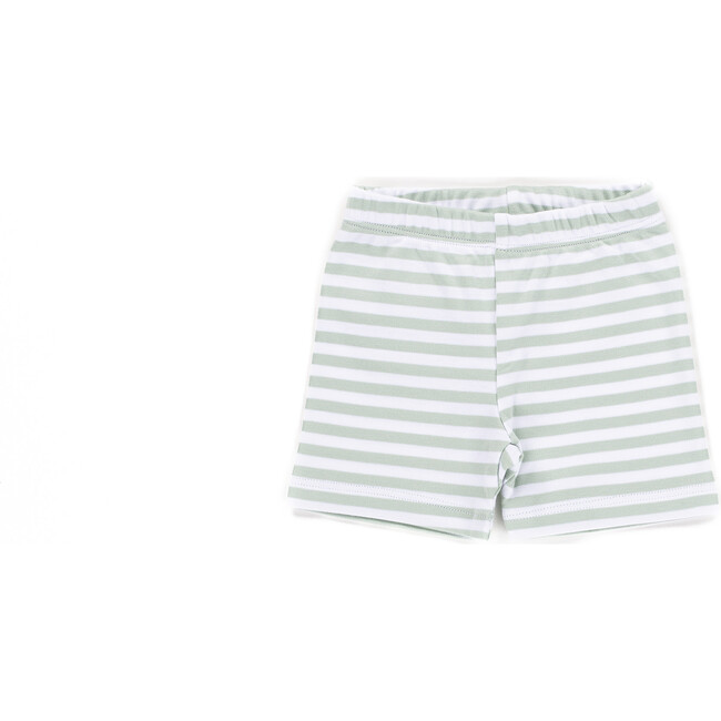 The Muffin Lullaby Bottom in Short, Green Stripes - Pajamas - 1