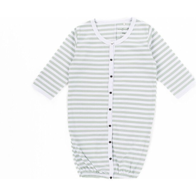 The Muffin Angel Suit, Green Stripes - Nightgowns - 1