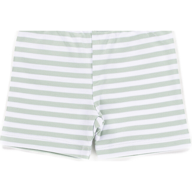 The Muffin Lullaby Bottom in Short, Green Stripes - Pajamas - 3