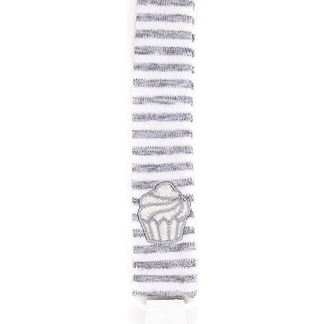 Save The Binky Pacifier Clip, Heather Grey Stripe - Pacifiers - 2