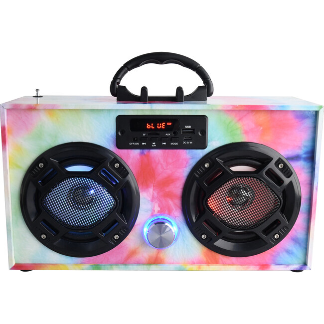 Bluetooth Mini Boom Box, Tie Dye - Musical - 2