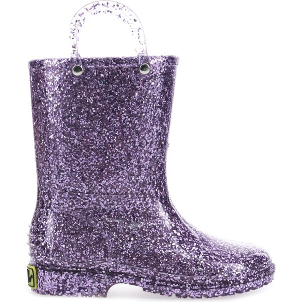 Glitter PVC Rain Boot, Lilac Western Chief Shoes Maisonette