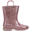 Glitter PVC Rain Boot, Rose Gold - Rain Boots - 1 - thumbnail