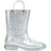 Glitter PVC Rain Boot, Silver - Rain Boots - 1 - thumbnail