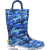 Shark Chase Lighted PVC Rain Boot, Blue - Rain Boots - 1 - thumbnail