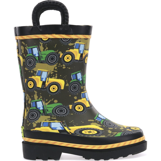 Tractor Tough Printed Rubber Rain Boot, Taupe - Rain Boots - 1