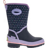Sweet Hearts Neoprene Rubber Boot, Navy - Rain Boots - 1 - thumbnail