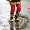 F.D.U.S.A Firechief Printed Rubber Rain Boot, Black - Rain Boots - 2