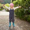 Glitter PVC Rain Boot, Turquoise - Rain Boots - 2