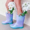 Glitter Ombre Lighted PVC Rain Boot, Teal - Rain Boots - 2