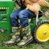Tractor Tough Printed Rubber Rain Boot, Taupe - Rain Boots - 2 - thumbnail
